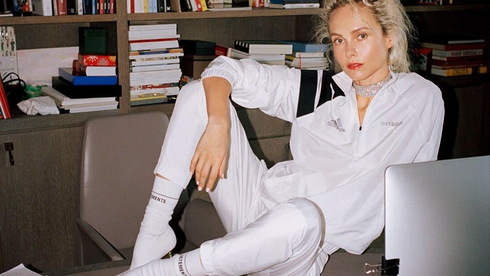 A look from the Gosha Rubchinskiy X Adidas collection.