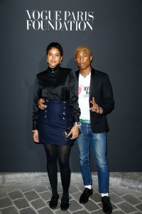 Pharrell Williams with Helen Lasichanh Williams