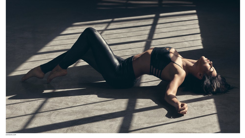 danskin woman laying down