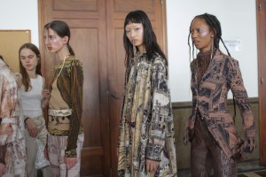 Backstage at Acne Studios RTW Spring 2019