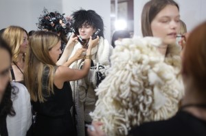 Backstage at Sonia Rykiel Couture Fall 2018