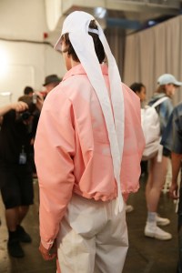 Backstage at Feng Chen Wang Men’s Spring 2019