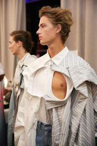 Backstage at Feng Chen Wang Men’s Spring 2019