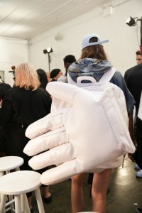 Backstage at Feng Chen Wang Men’s Spring 2019