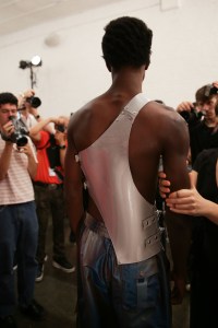 Backstage at Feng Chen Wang Men’s Spring 2019