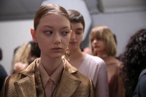 Backstage at Christian Dior Couture Fall 2018