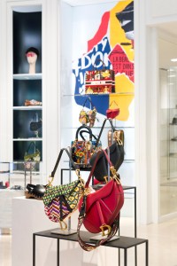 Saddle bags at the Dior flagship on Avenue Montaigne.