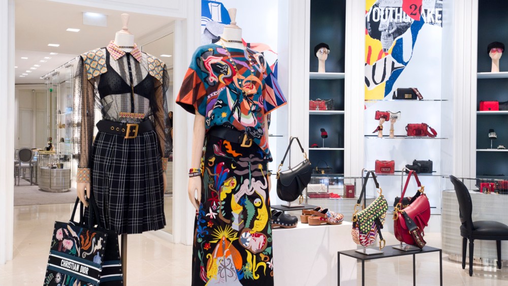 The interior of the Dior flagship on Avenue Montaigne.