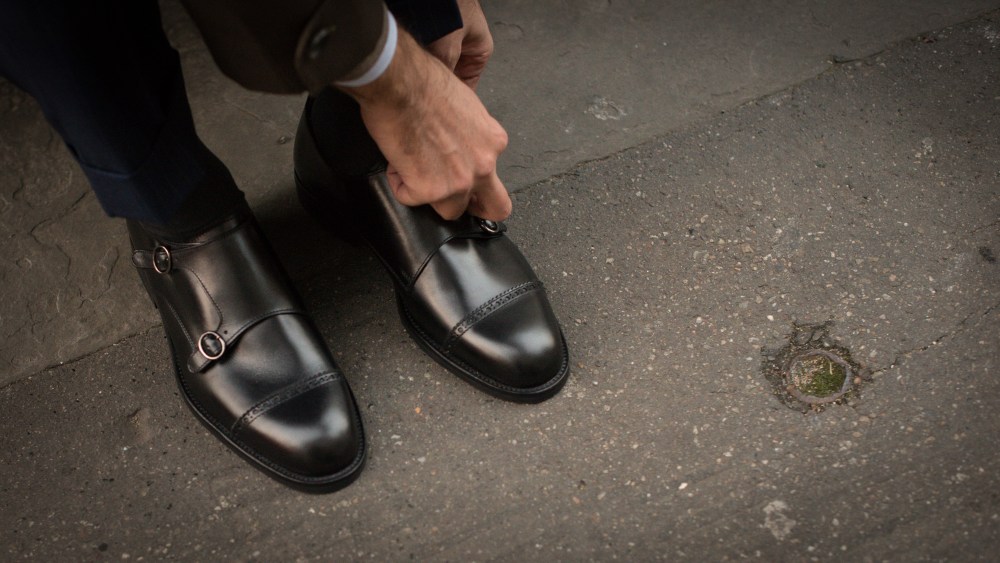 A pair of double monk straps from Velasca.