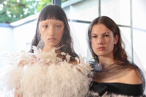 Backstage at Giambattista Valli Couture Fall 2018