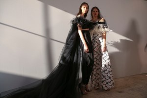 Backstage at Giambattista Valli Couture Fall 2018