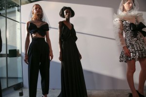 Backstage at Giambattista Valli Couture Fall 2018