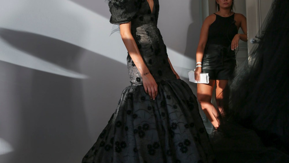 Backstage at Giambattista Valli Couture Fall 2018