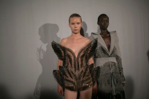 Backstage at Iris Van Herpen Couture Fall 2018