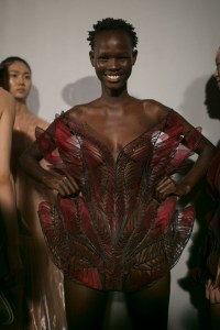 Backstage at Iris Van Herpen Couture Fall 2018