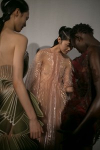 Backstage at Iris Van Herpen Couture Fall 2018