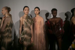 Backstage at Iris Van Herpen Couture Fall 2018