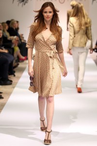 A model on the runway at Ivanka Trump's fall 2012 show (her first one) at Lord & Taylor.