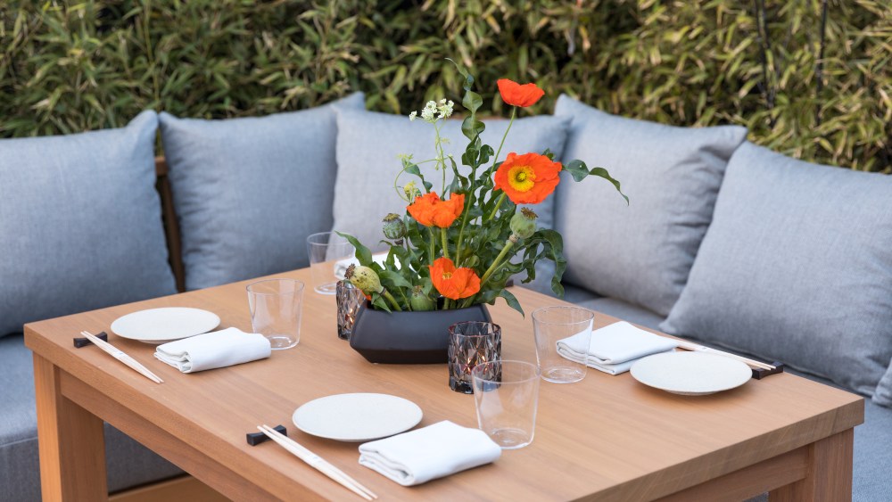 Chateau Hanare outdoor table