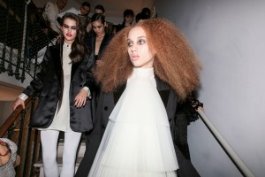 Backstage at Jean Paul Gaultier Couture Fall 2018