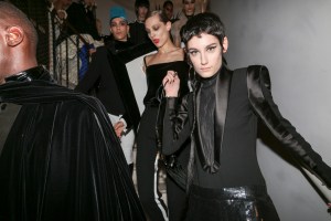 Backstage at Jean Paul Gaultier Couture Fall 2018