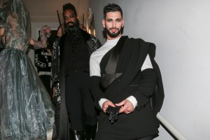 Backstage at Jean Paul Gaultier Couture Fall 2018