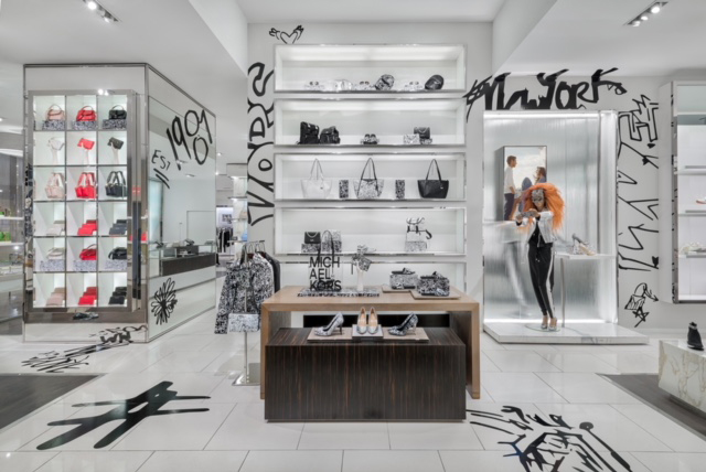 Inside the Michael Kors store at Rockefeller Center.