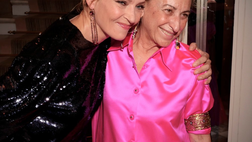 Uma Thurman and Miuccia Prada