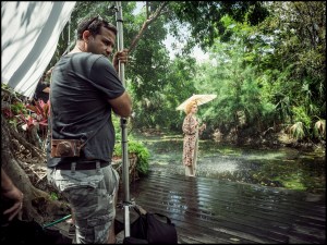 Behind the scenes of the Pirelli Calendar shoot with Julia Garner.
