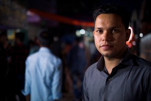 Mohammad Ayoub, 22, has moved up quickly in the ranks since he started working in his factory in April 2017, going from a helper to a supervisor. But still, he worries about revealing his true status as a Rohingya refugee, as he believes that the Bangladeshi colleagues will turn against him. He stands outside his garment factory in Chittagong, southern Bangladesh, which produces boots for a prominent American footwear company.