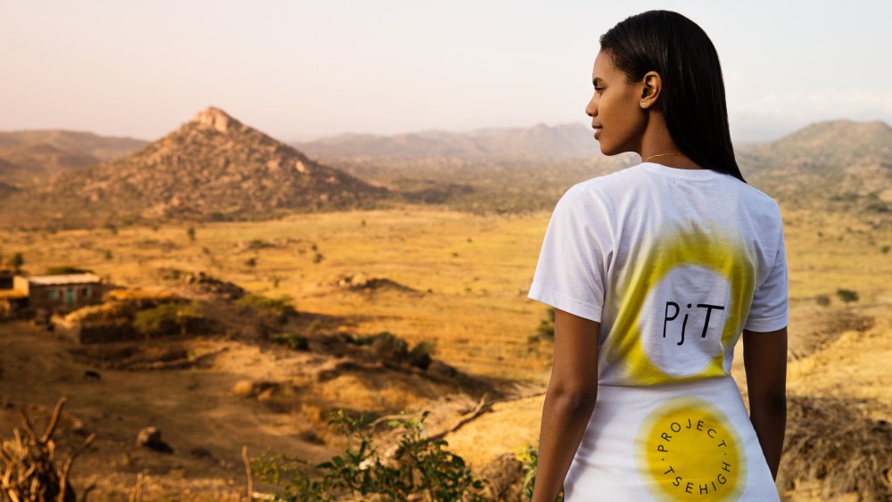 Grace Mahary during her trip in Eritrea