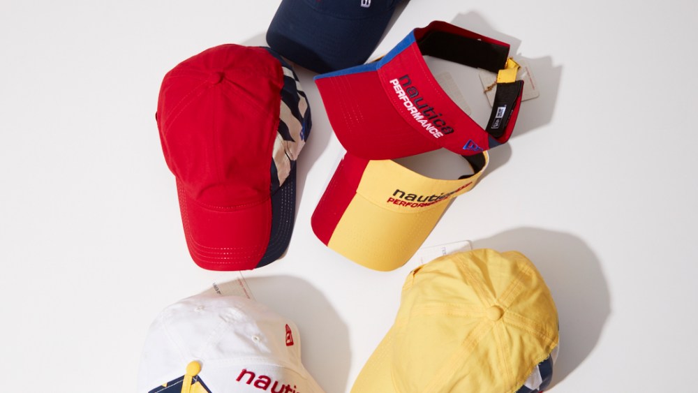 A look from the New Era x Nautica collection.