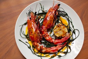 Grilled Langostine with Wakame Butter