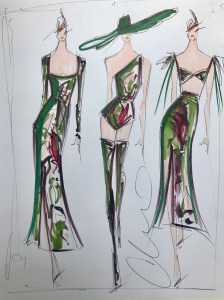 "This season for Spring 2019 the collection was inspired by the perfect dream holiday vacation in Hawaii. Chic and elegant island life inspired bold tropical prints, animal printed organza separates, textured raffia coats and jackets and bright citrus evening gowns. The collection has movement like a dance at a Hawaiian luau and feels fresh and young for our ever growing customer." - Christian Siriano
