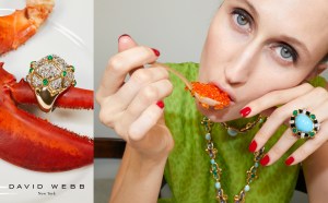 Jeweler David Webb commissioned Juergen Teller to capture Anna Cleveland and Nina and Chiara Clemente in its artistic baubles.