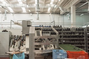 Leo's shoe factory in Italy.