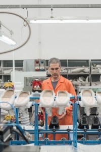Leo's shoe factory in Italy.