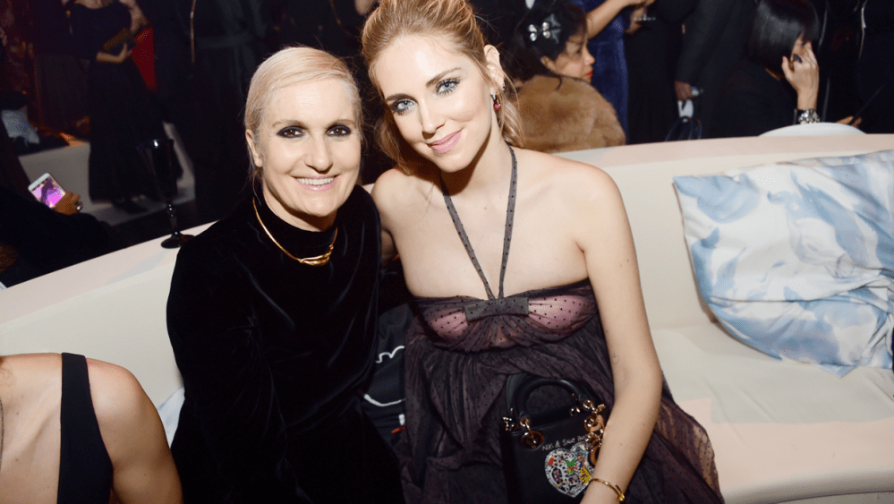 Dior’s artistic director of women's collections Maria Grazia Chiuri and Chiara Ferragni.