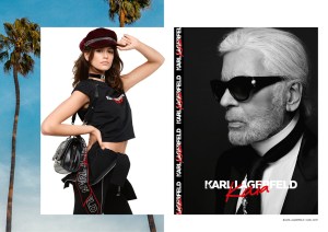 The ad campaign for the Karl Lagerfeld x Kaia Gerber capsule.