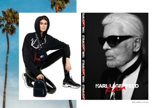 The ad campaign for the Karl Lagerfeld x Kaia Gerber capsule.