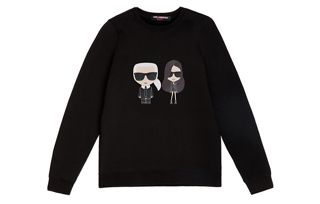 A sweatshirt from the Karl Lagerfeld x Kaia line.