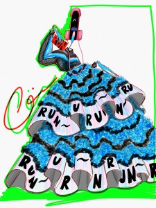 "Laurence & Chico's Spring/Summer 2019 collection is inspired by 'Sports'. A large part of the collection is inspired by combining the look of athletic wear together through various techniques including deconstruction, draping, and repurposing elements to create something new." - Laurence & Chico