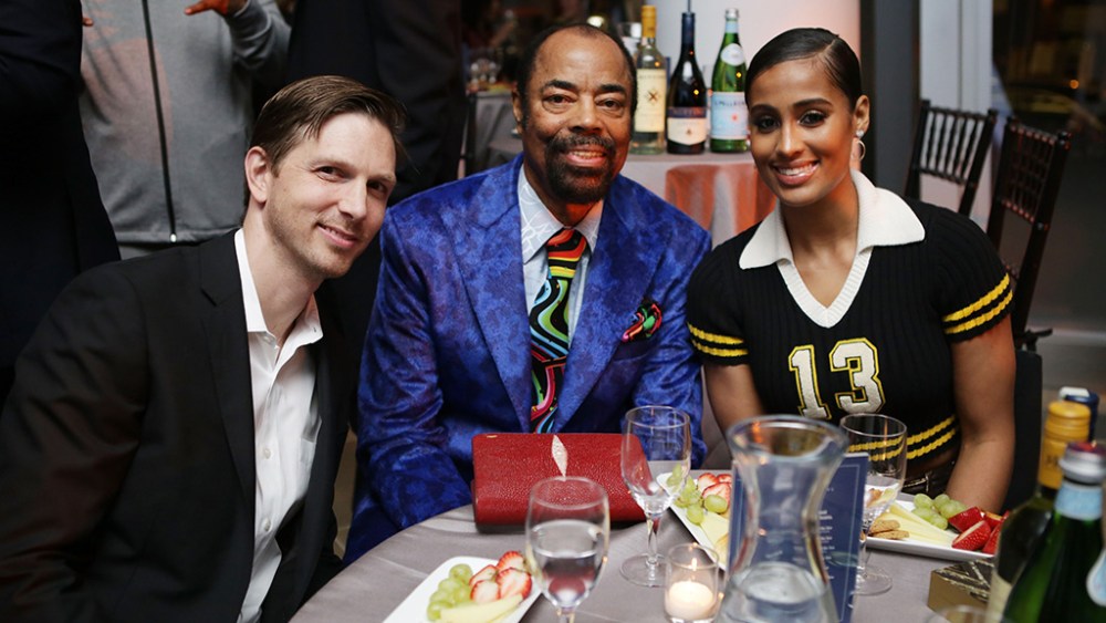 (L-R) Adam Petrick, Walt Frazier, and Skylar Diggins attend the Footwear News Achievement Awards at the IAC on November 28, 2017 in New York31st Annual Footwear News Achievement Awards, Inside, New York, USA - 28 Nov 2017