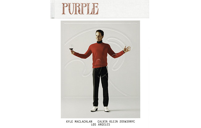Kyle MacLachlan in Calvin Klein on one of the Purple covers.