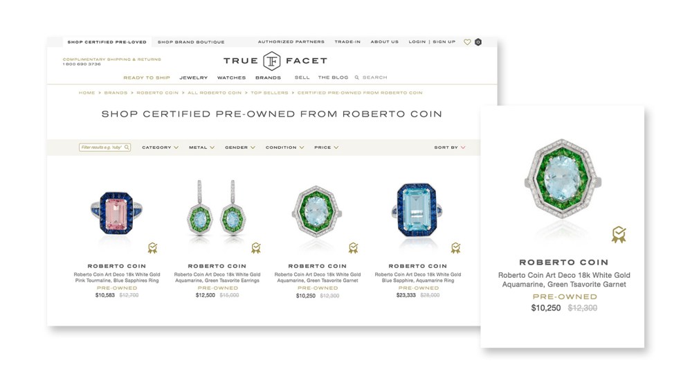TrueFacet Expands to Brand-Certified for Pre-Owned Goods