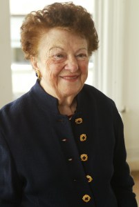 Founder and president of the Fashion Calendar, Ruth Finley, in her Upper East Side office.