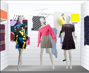 Tanya Taylor's window at Saks Fifth Avenue.