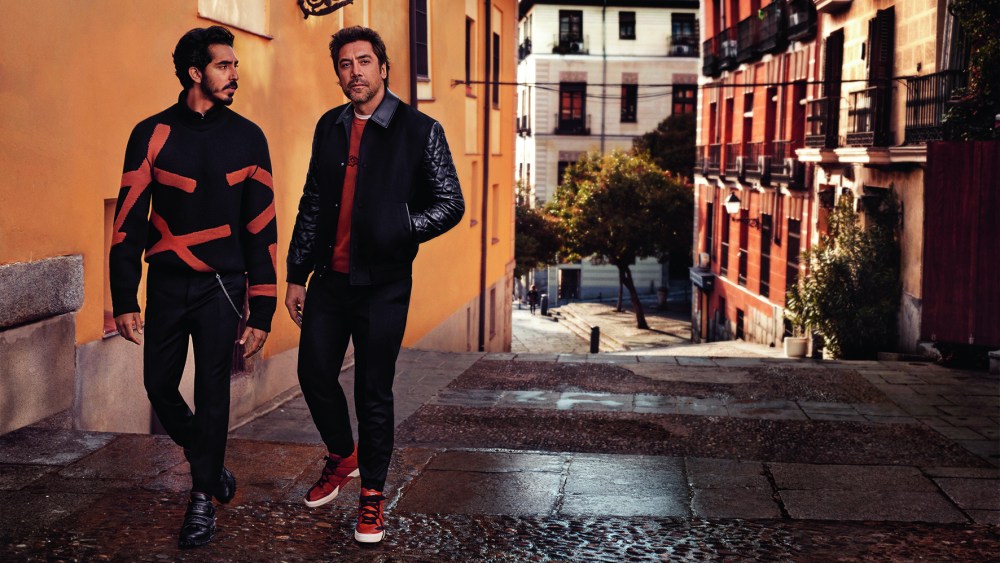 Javier Bardem and Dev Patel in the Zegna fall ad campaign.
