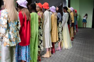 Backstage at the Stine Goya SS19 Show
