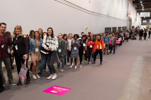 The line at WWDMagic in February for a swag bag.